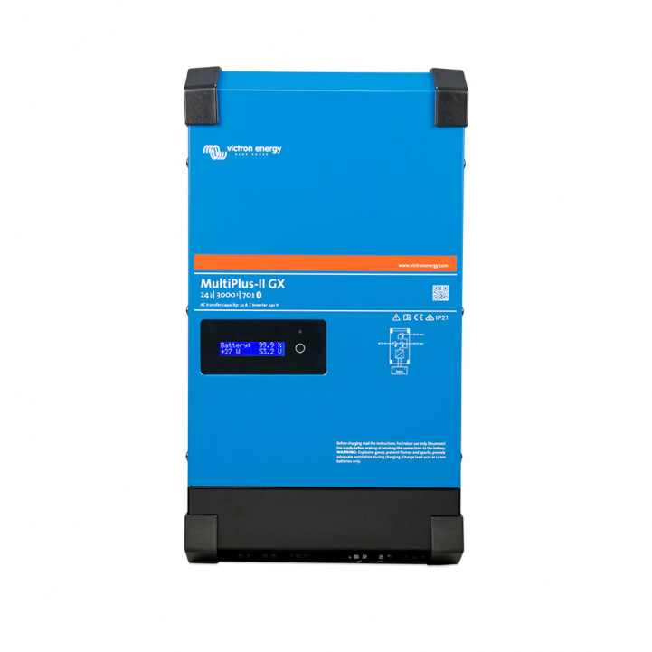 Victron Oplader/Inverter MultiPlus-II 24/3000/70-32 230V GX i gruppen Campingvogn og autocamper / El - Elektronik / Batterier & Omformere / Inverter & Omformer hos Campmarket (81202)