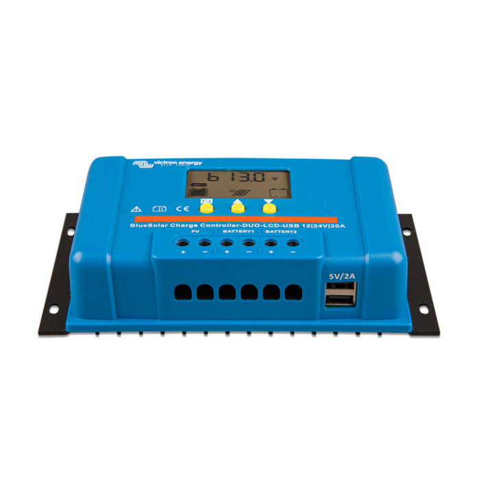 Victron Solcelleregulator BlueSolar PWM-LCD&USB 12/24V-30A i gruppen Campingvogn og autocamper / El - Elektronik / Solpaneler / Solcelleregulatorer / PWM hos Campmarket (81223)