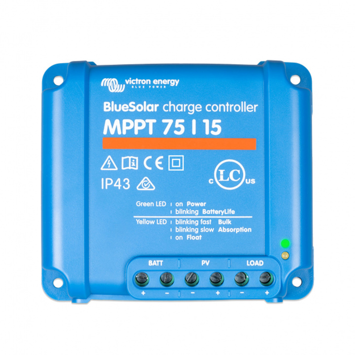 Victron Solcelleregulator BlueSolar MPPT 75/15 i gruppen Campingvogn og autocamper / El - Elektronik / Solpaneler / Solcelleregulatorer / MPPT hos Campmarket (81341)