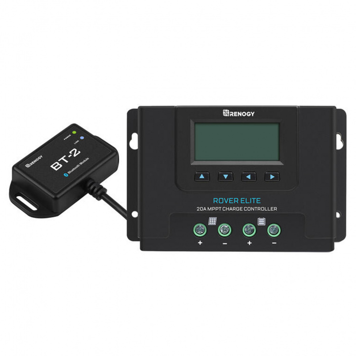 Renogy Rover Elite Regulator MPPT 20A Bluetooth i gruppen Campingvogn og autocamper / El - Elektronik / Solpaneler / Solcelleregulatorer / MPPT hos Campmarket (81462)