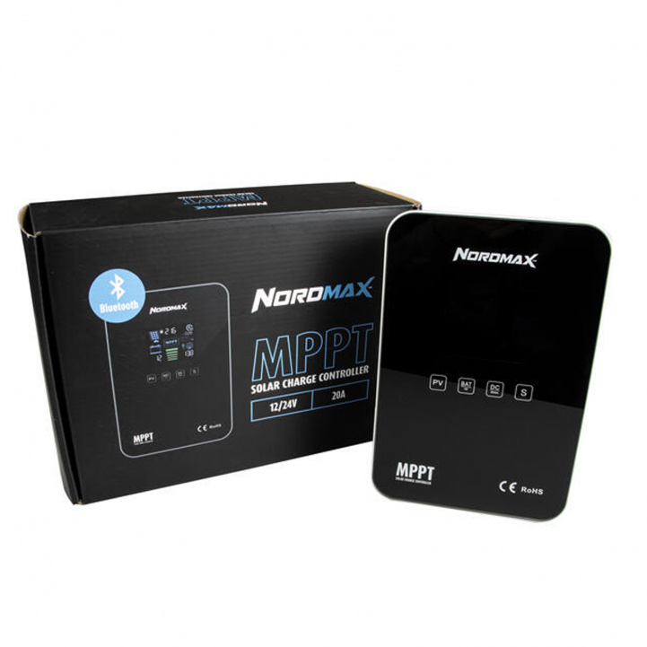 Nordmax Regulator 20A MPPT i gruppen Campingvogn og autocamper / El - Elektronik / Solpaneler / Solcelleregulatorer / MPPT hos Campmarket (81466)
