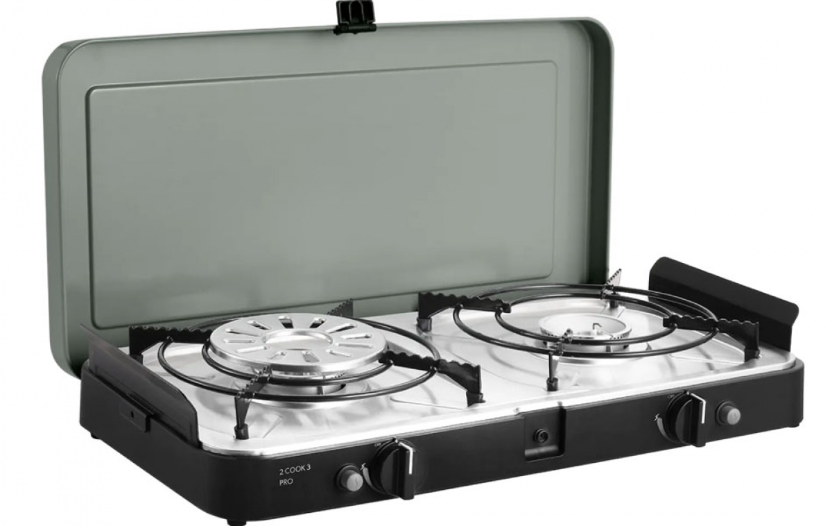 Cadac Gaskomfur 2-Cook 3 Pro Deluxe i gruppen Husholdning & Køkken / Køkkenmaskiner / Gaskomfur hos Campmarket (81845)
