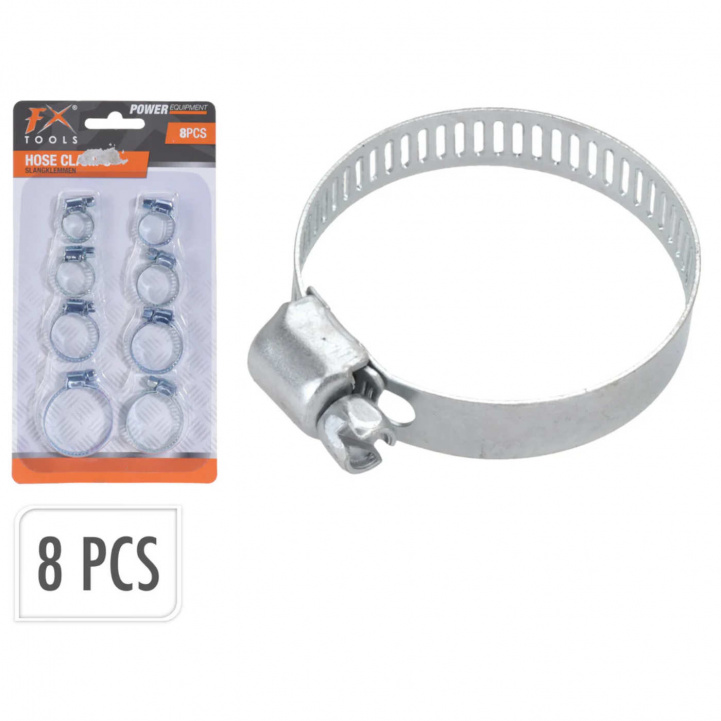 Slangeklemme Sortiment 8 stk i gruppen Vand & Sanitet / Vand / Vandtilslutninger mv. / Øvrigt hos Campmarket (82256)