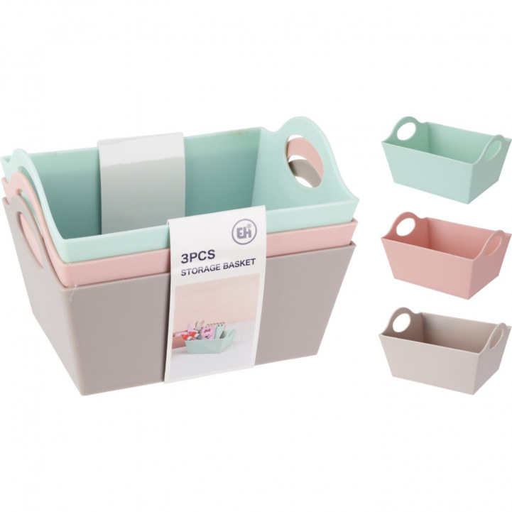 Opbevaringskurv 3-pak i gruppen Hjem og indretning / Opbevaring hos Campmarket (82272)