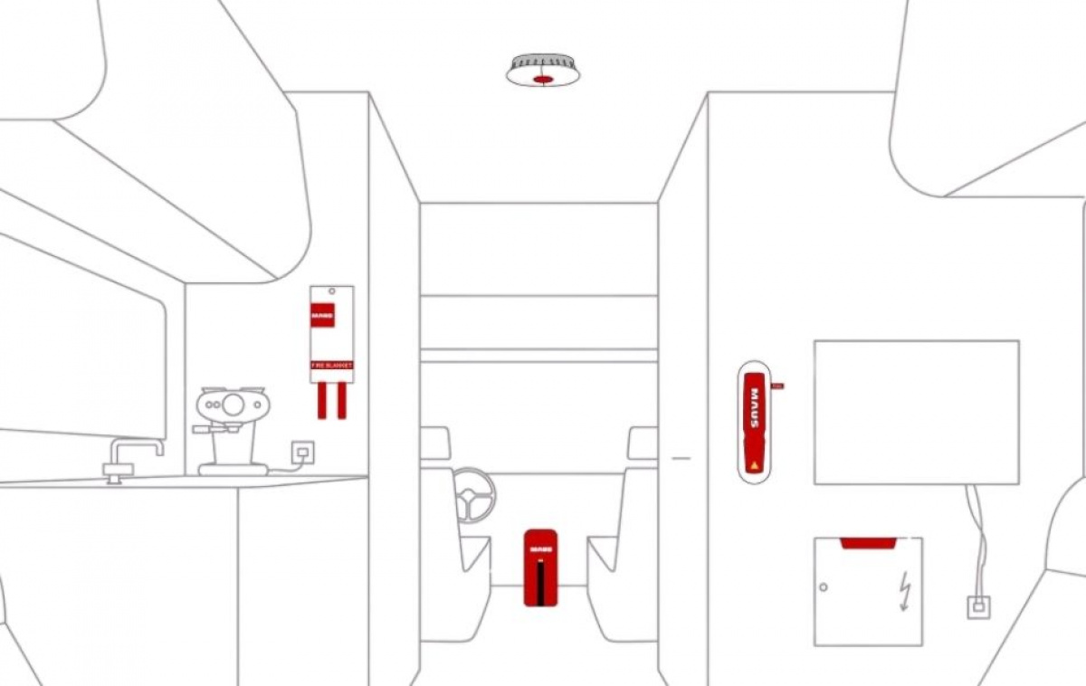 Maus Røgdetektor Rauch i gruppen Øvrigt / Sikkerhed / Brandslukker og røgalarm hos Campmarket (82589)