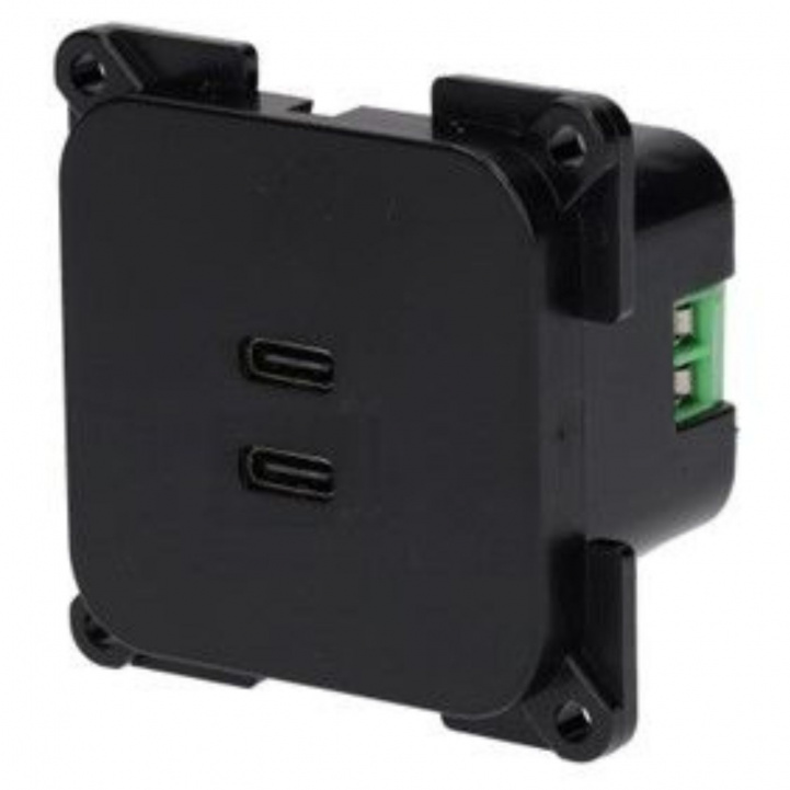 Vægudtag Dobbelt USB-C C-line i gruppen Campingvogn og autocamper / El - Elektronik / Kontakter&strøm ind / ud / Stikkontakt 12V hos Campmarket (82804)