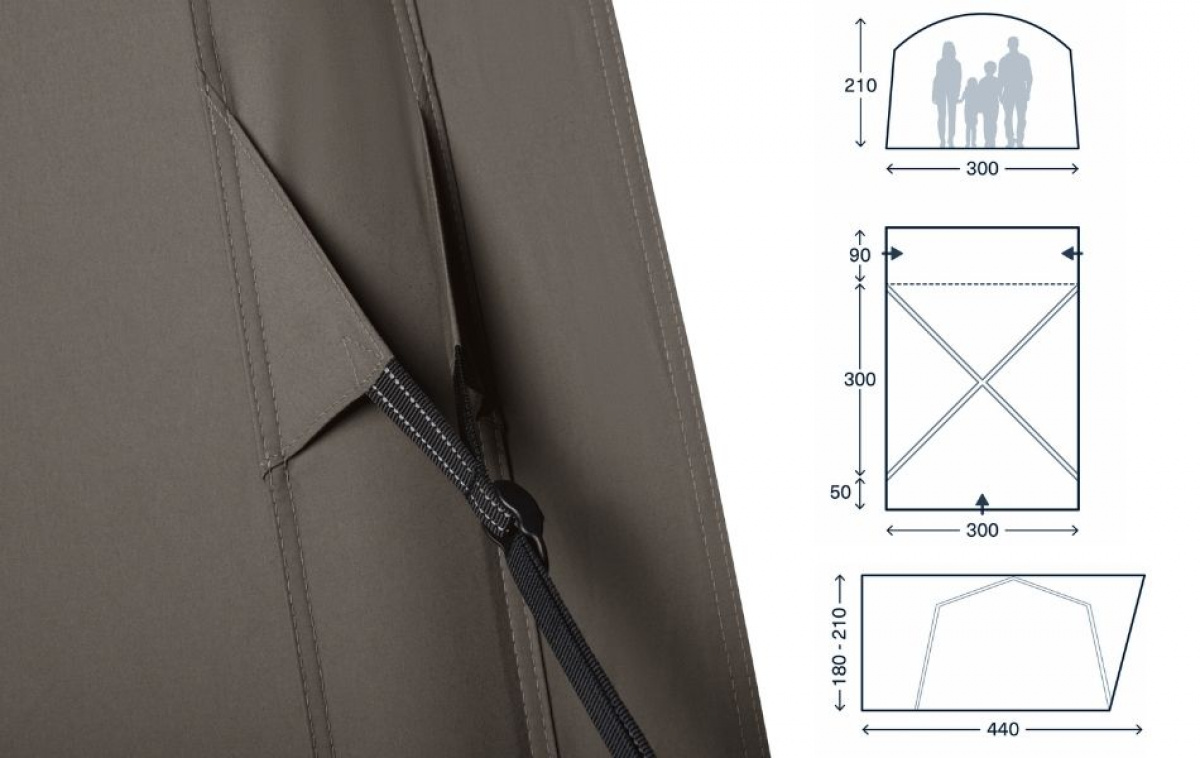 Kampa Roam Air TC DA Low i gruppen Campingvogn og autocamper / van og Autocamper / Telt Van / Lufttelt hos Campmarket (82907)