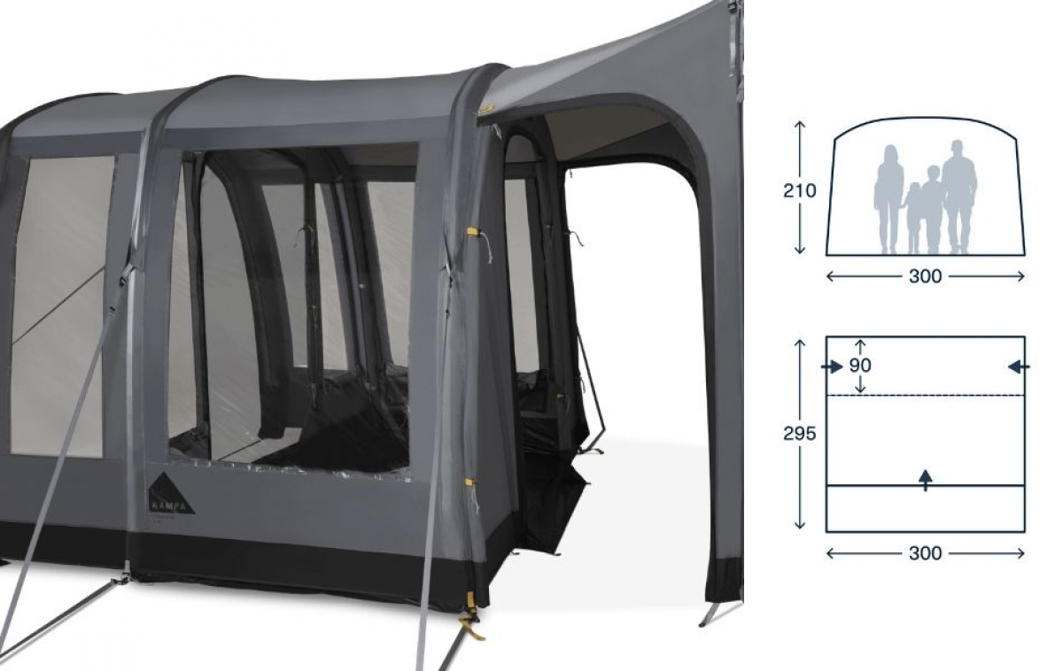 Kampa Traverse Air DA i gruppen Campingvogn og autocamper / van og Autocamper / Telt Van / Lufttelt hos Campmarket (82910)