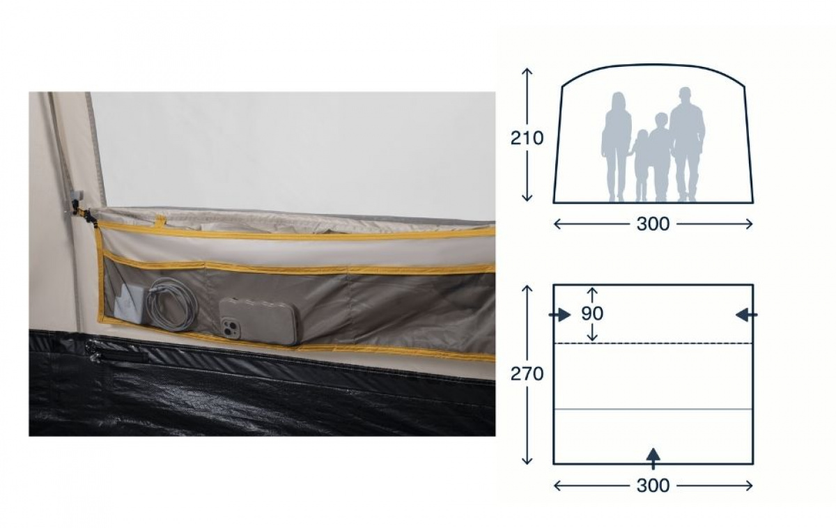 Kampa Waypoint DA i gruppen Campingvogn og autocamper / van og Autocamper / Telt Van / Statitelt hos Campmarket (82912)