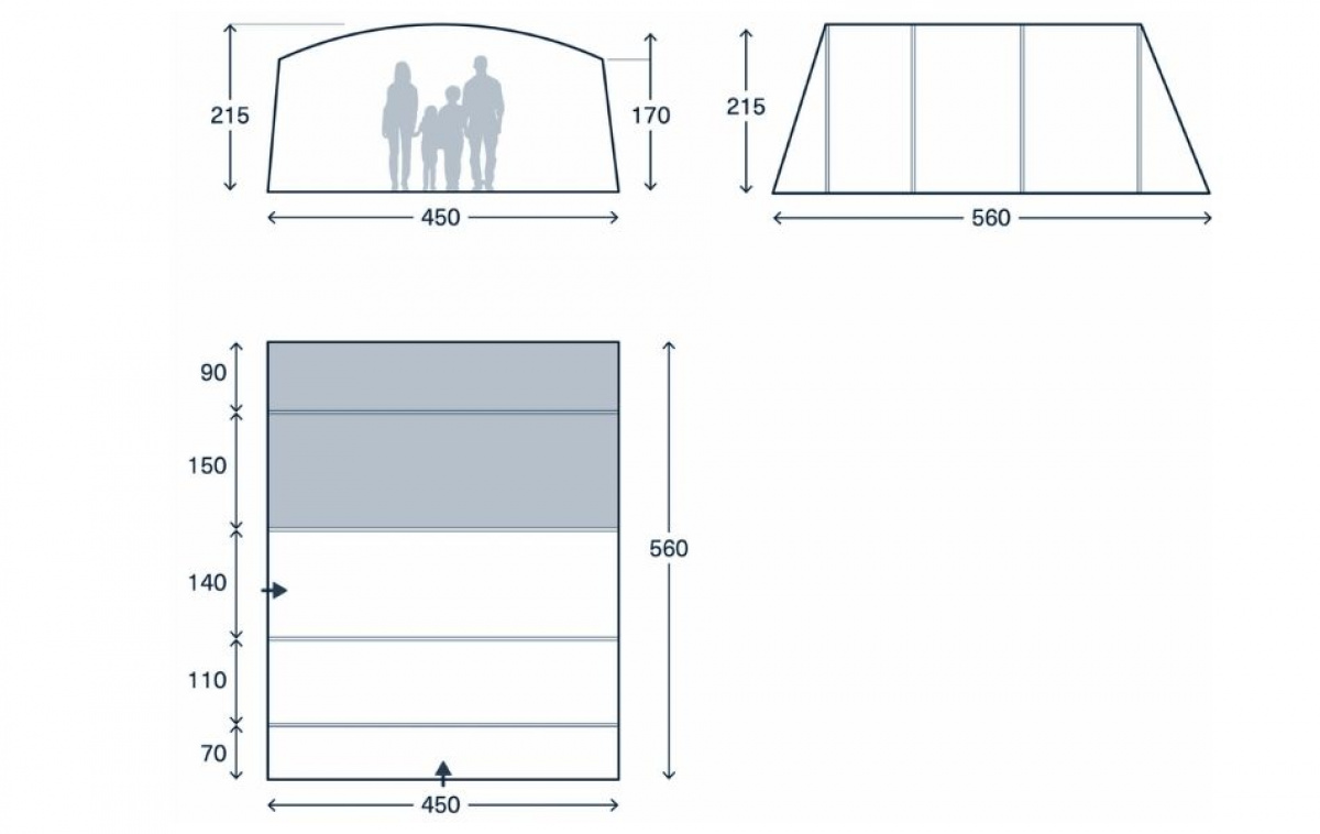 Kampa Seacliffe 06 Air TC i gruppen Outdoor / Camping telt hos Campmarket (82916)