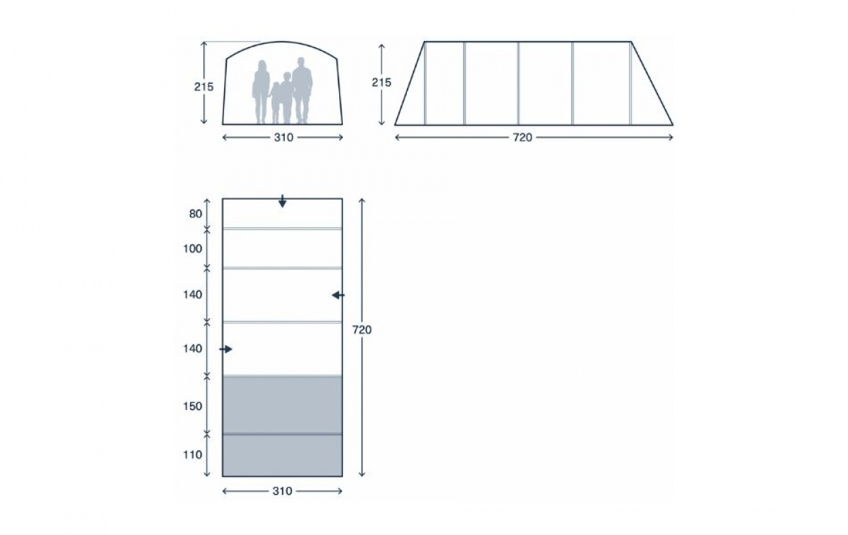 Kampa Saunton 04 Air i gruppen Outdoor / Camping telt hos Campmarket (82917)