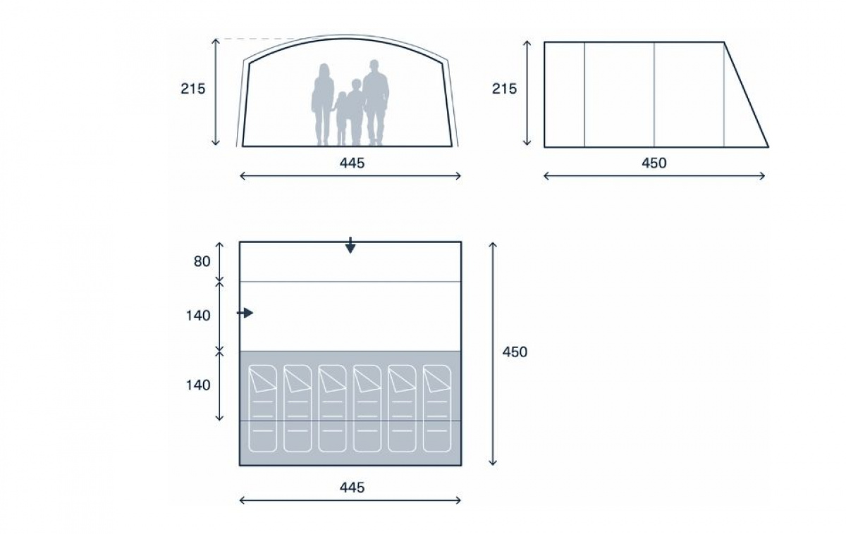 Kampa Dawlish 06 i gruppen Outdoor / Camping telt hos Campmarket (82923)