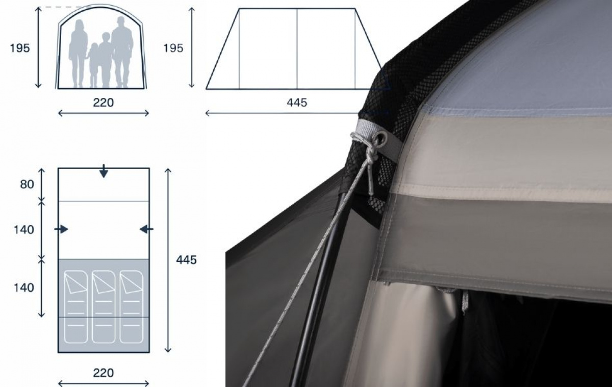 Kampa Sandwood 03 i gruppen Outdoor / Camping telt hos Campmarket (82925)