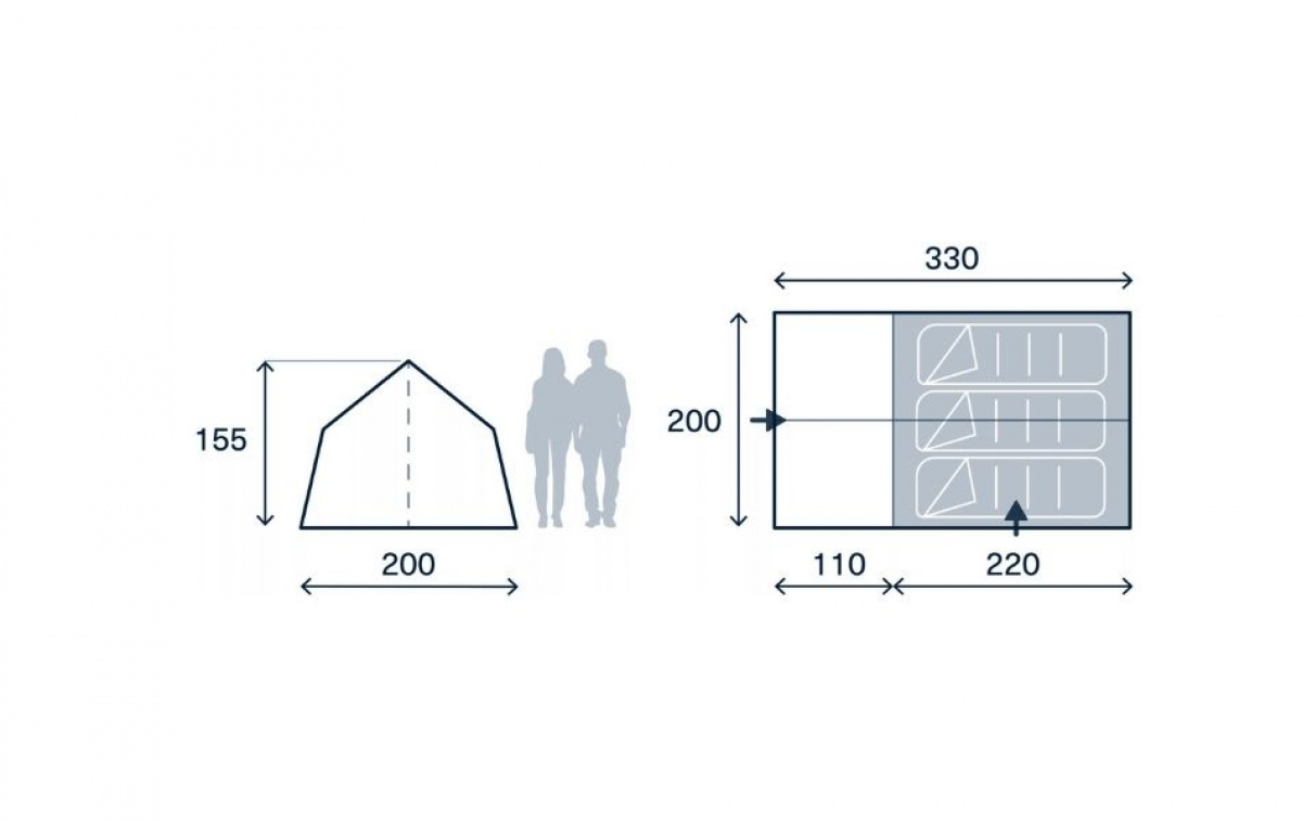 Kampa Moongazer 23 i gruppen Outdoor / Camping telt hos Campmarket (82929)