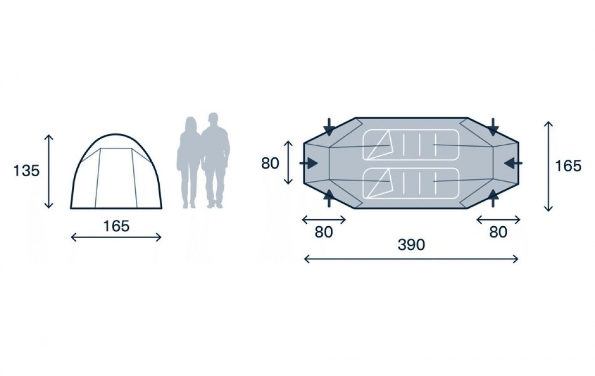 Kampa Mossborn-K 02 i gruppen Outdoor / Camping telt hos Campmarket (82936)