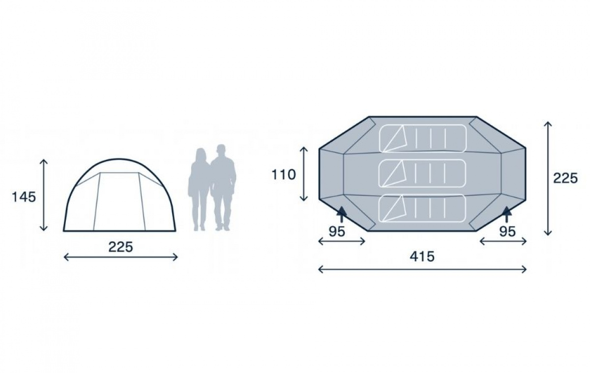 Kampa Mossborn 03 Mushroom i gruppen Outdoor / Camping telt hos Campmarket (83016)