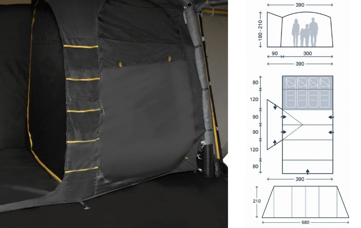 Kampa Voyage DA Low i gruppen Campingvogn og autocamper / van og Autocamper / Telt Van / Lufttelt hos Campmarket (83017)