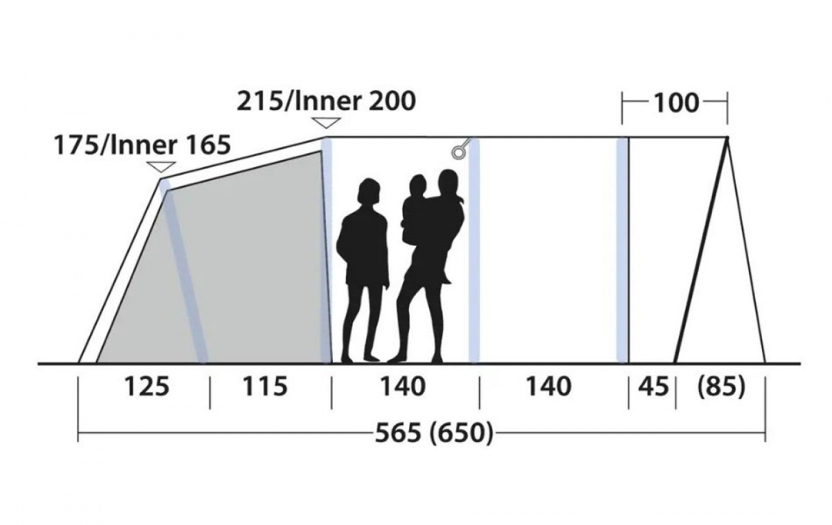 Outwell Colorado 6 Air i gruppen Outdoor / Camping telt hos Campmarket (83070)