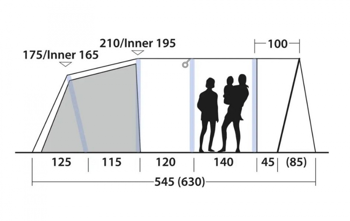 Outwell Colorado 5 Air i gruppen Outdoor / Camping telt hos Campmarket (83087)