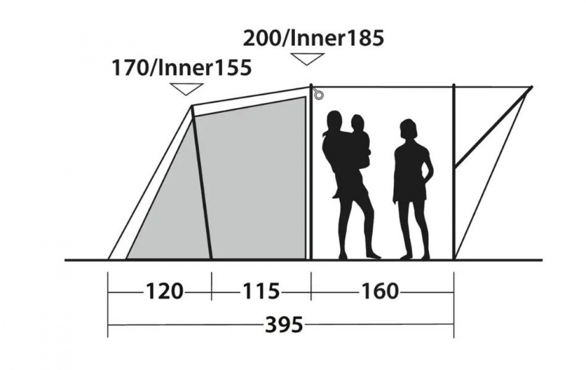 Outwell Sky 4 i gruppen Outdoor / Camping telt hos Campmarket (83089)