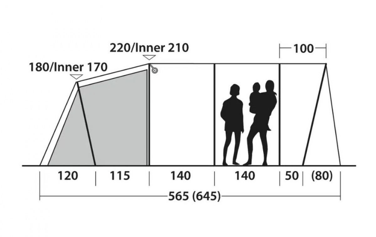 Outwell Denver 6 i gruppen Outdoor / Camping telt hos Campmarket (83099)