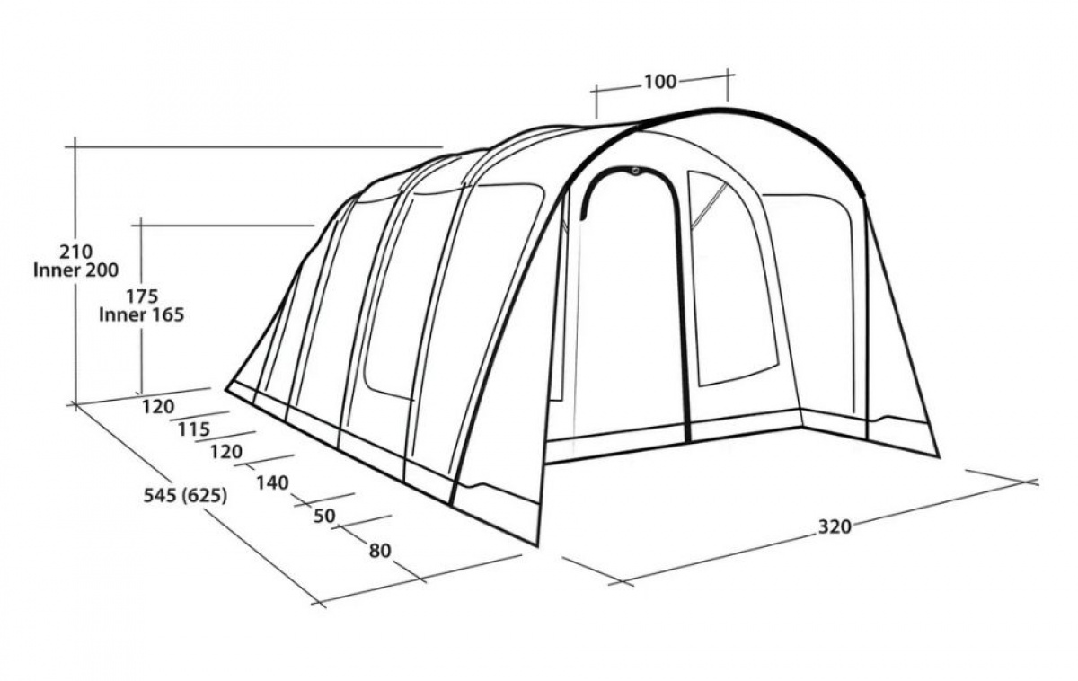 Outwell Ohio 5 TC i gruppen Outdoor / Camping telt hos Campmarket (83101)