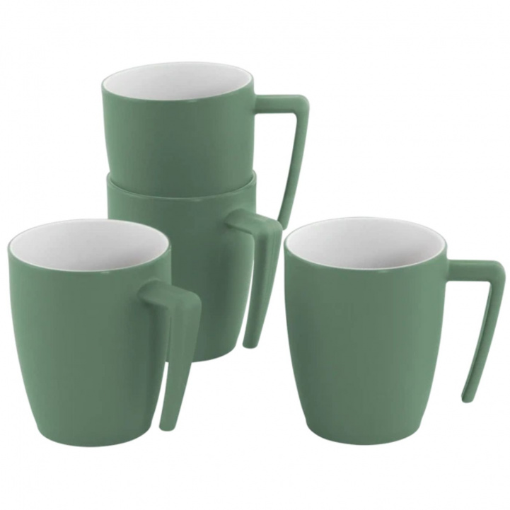 Outwell Krus 4-pak Gala Shadow Green i gruppen Husholdning & Køkken / Glas / Krus og kaffekopper hos Campmarket (83154)