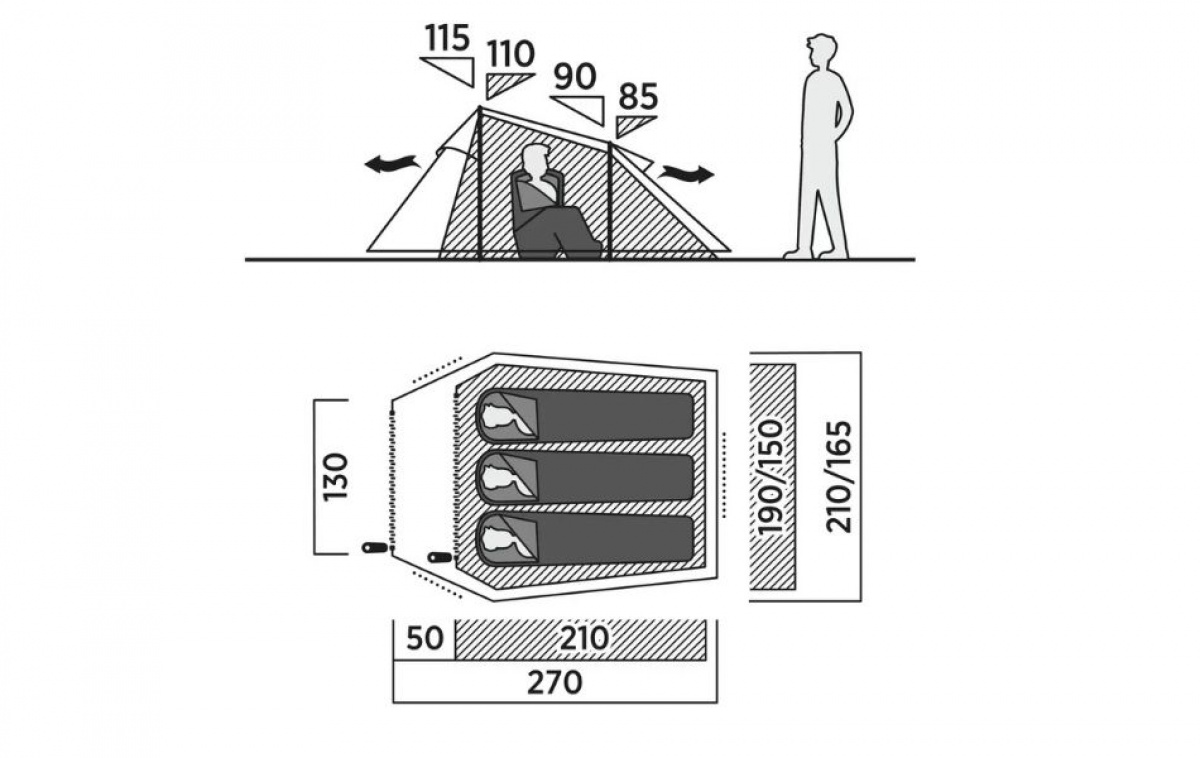 Easy Camp Reindal 3 i gruppen Outdoor / Camping telt hos Campmarket (83195)