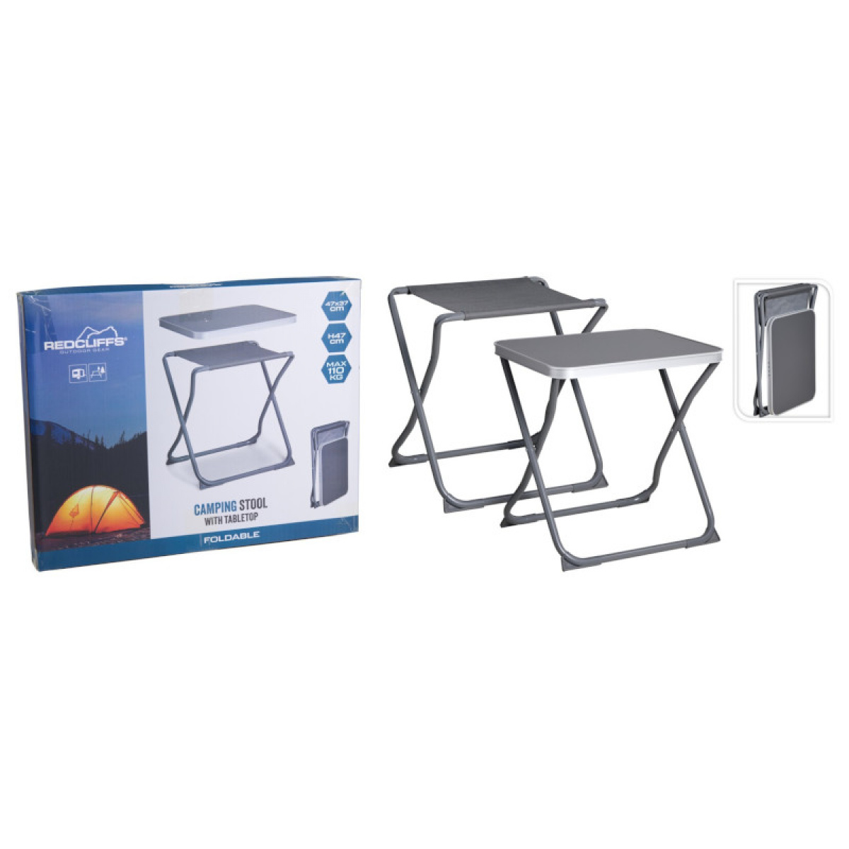 Klapsæde med Bordplade i gruppen Camping møbler / Stole / Klapstole hos Campmarket (83266)