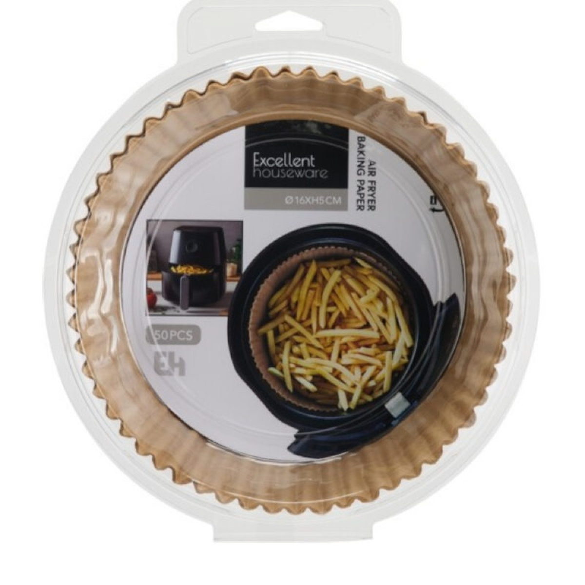 Bagforme 16cm i Papir til Airfryer 50-Pack i gruppen Husholdning & Køkken / Køkkenmaskiner / Tilbehør hos Campmarket (83456)
