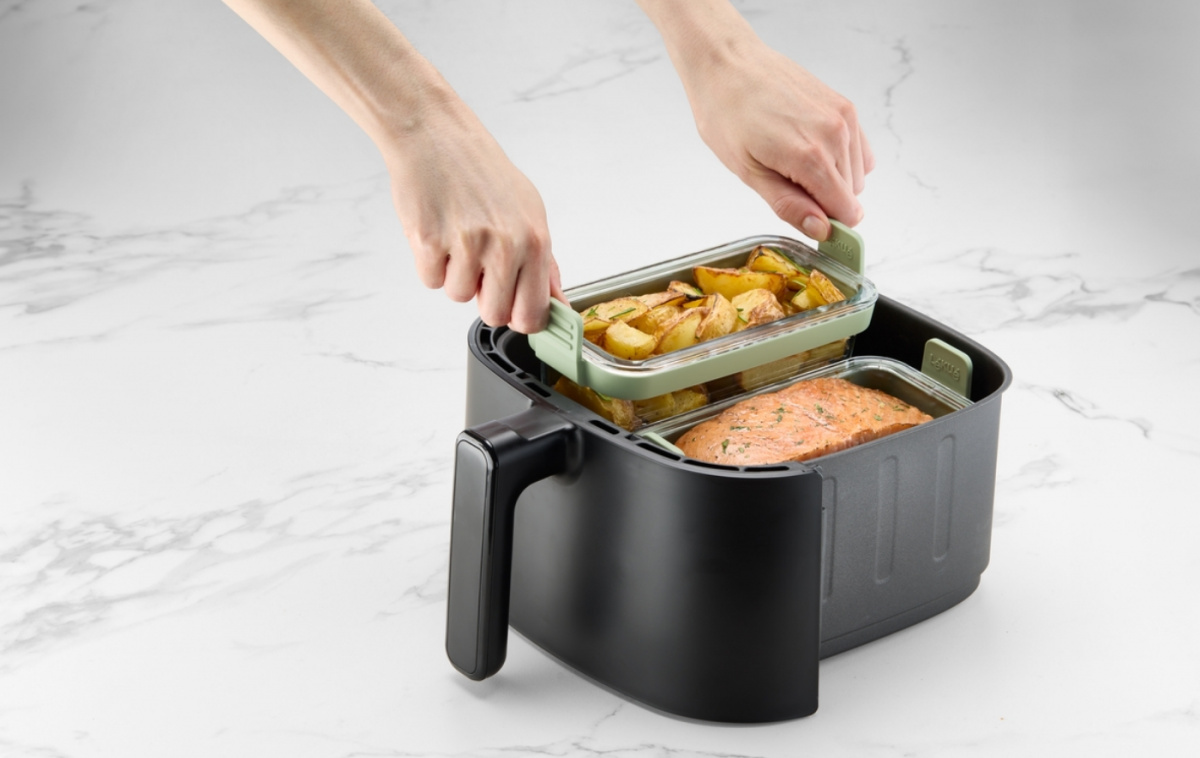 Air Fryer Dobbelt rektangulære Glasforme 2-pak i gruppen Husholdning & Køkken / Køkkentilbehør / Opbevaring af mad hos Campmarket (83546)