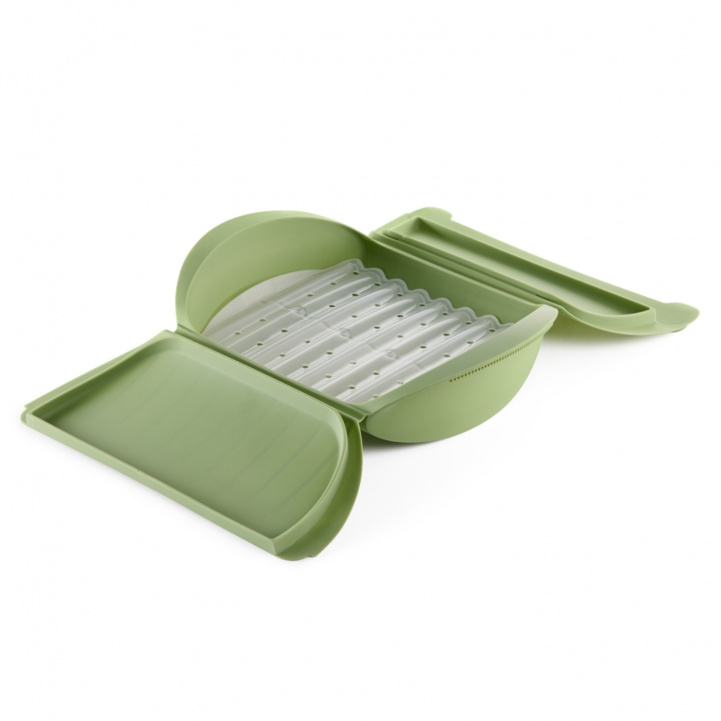 Dampkoger med Fad til Mikrobølgeovn til 4 Personer i gruppen Husholdning & Køkken / Køkkentilbehør hos Campmarket (83558)