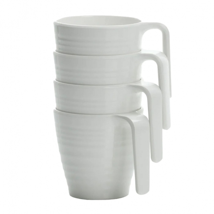 Flamefield Krus-sæt Soft White 4-pak i gruppen Husholdning & Køkken / Servering / Glas / Krus og kaffekopper hos Campmarket (83808)