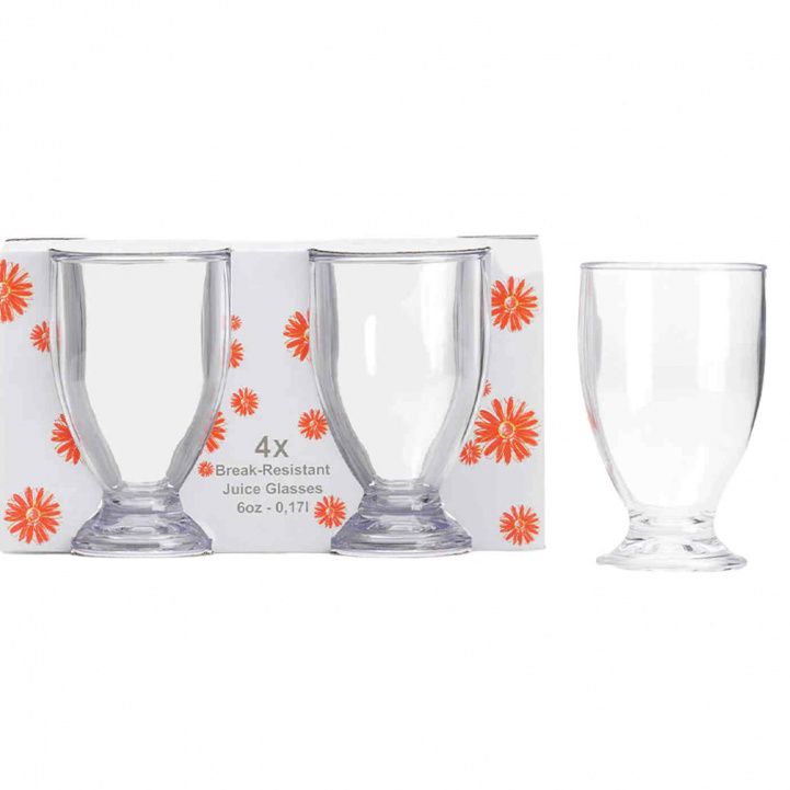 Flamefield Juiceglas Klar 4-pak i gruppen Husholdning & Køkken / Glas / Drikkeglas hos Campmarket (83814)