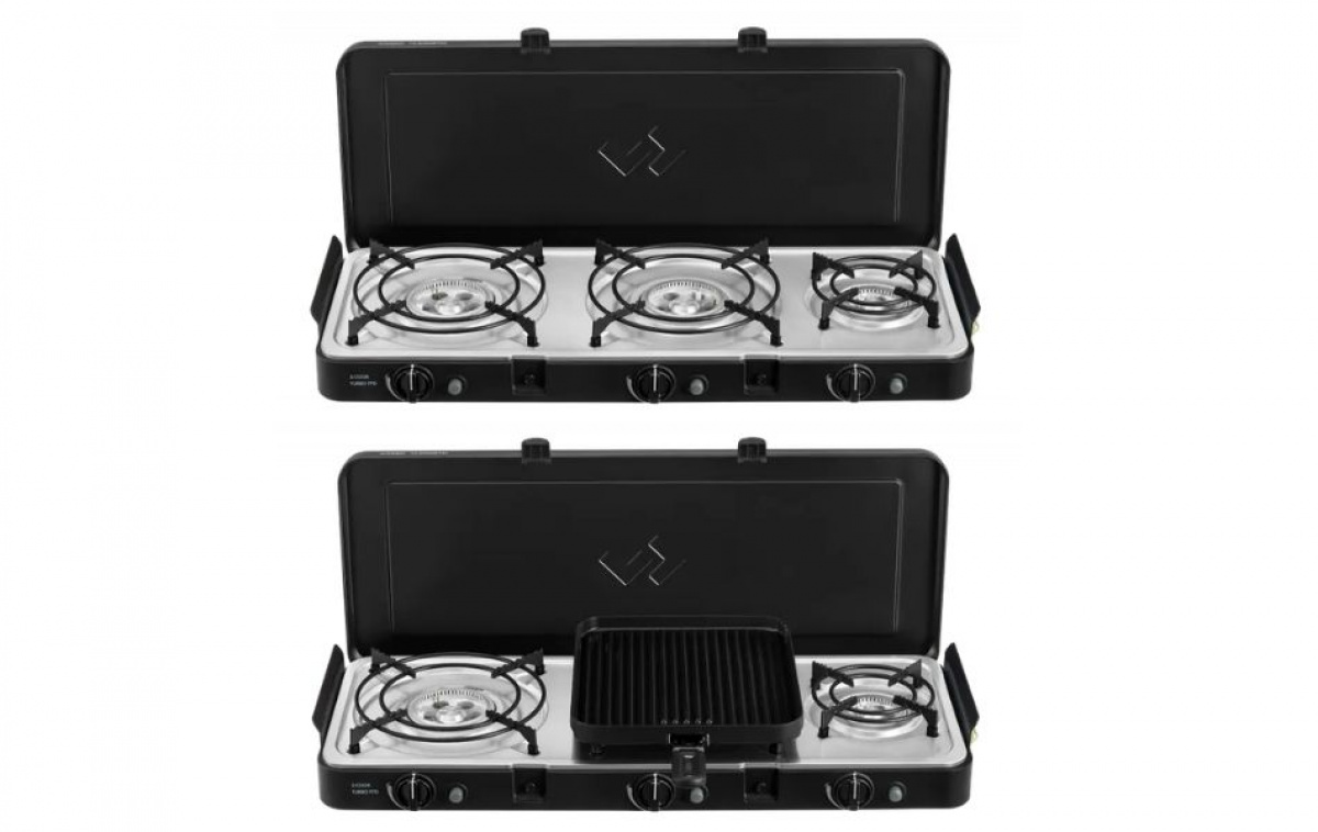 Cadac Gaskomfur 3-Cook Turbo FFD Deluxe i gruppen Husholdning & Køkken / Køkkenmaskiner / Gaskomfur hos Campmarket (83820)