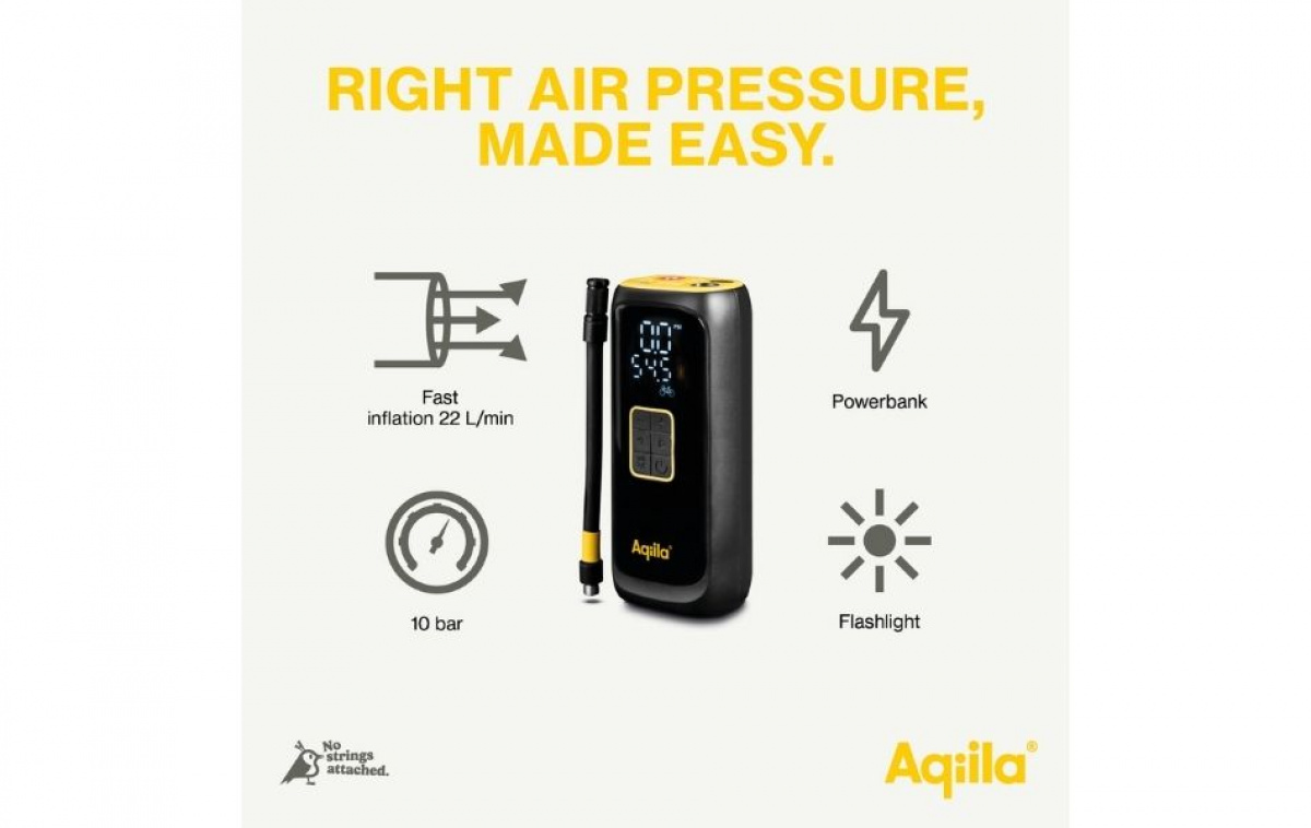 Aqiila Airbird C4 Bærbar Kompressor 4000mAh Sort i gruppen Øvrigt / Til Bilen hos Campmarket (83992)