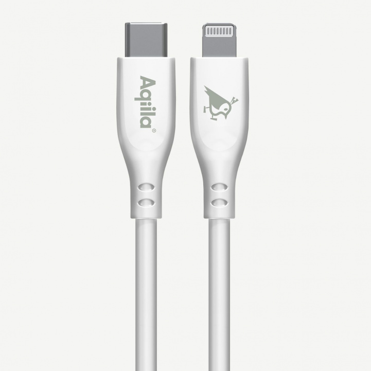 Aqiila Cablebird Opladerkabel USB C-Lightning 30W Hvid i gruppen Øvrigt / Tilbehør til telefon og tablet hos Campmarket (84011)