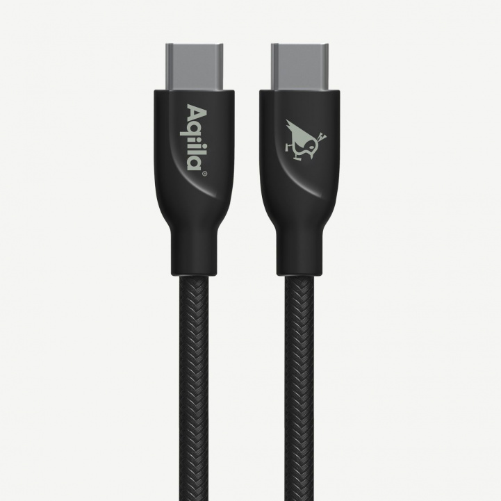 Aqiila Cablebird Opladerkabel USB C-C 240W Sort i gruppen Øvrigt / Tilbehør til telefon og tablet hos Campmarket (84013)