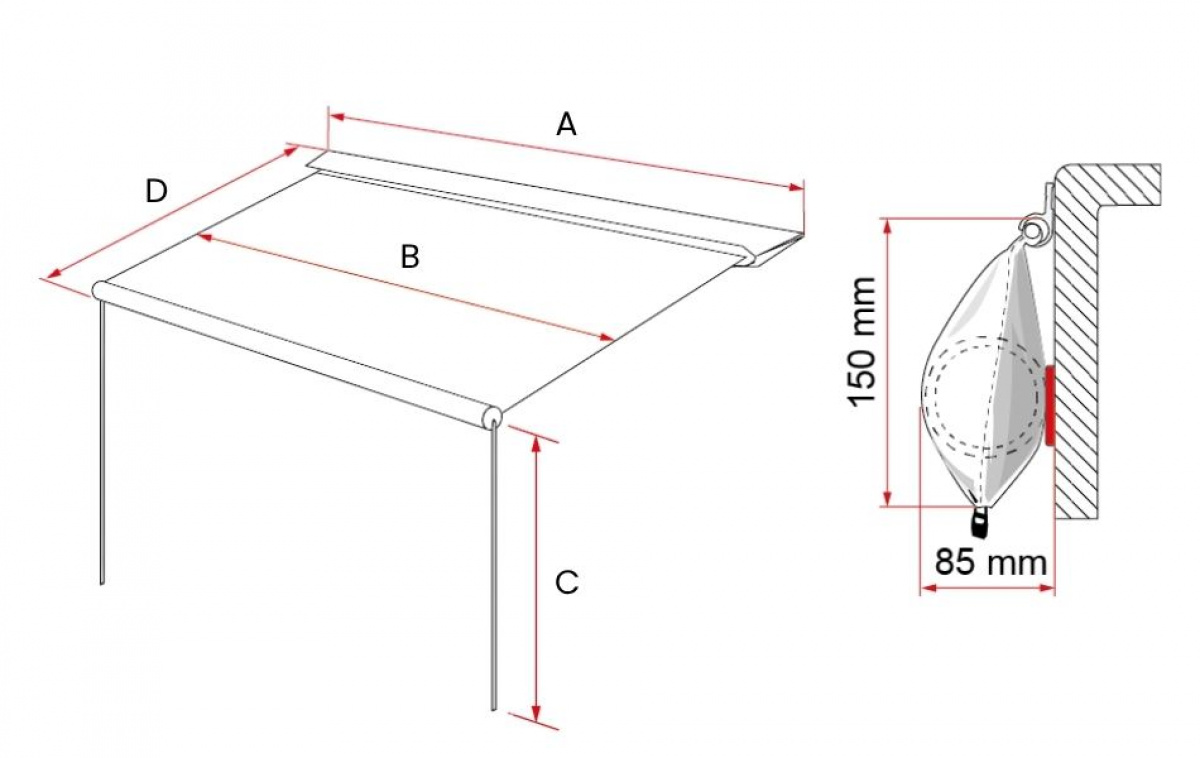 Fiamma Caravanstore Evo i gruppen Fortelt & Markiser / Markiser / Campingvogns Markiser / Posemarkise hos Campmarket (84058)