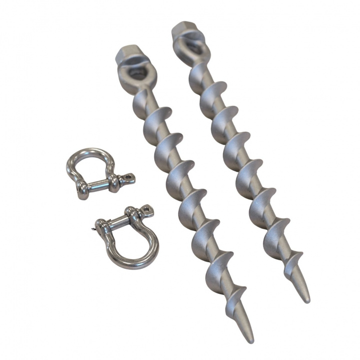 Campmaster Jordskrue 30 cm Aluminium 2-pak i gruppen Fortelt & Markiser / Tilbehør-Reservedele / Fortelts Tilbehør hos Campmarket (84172)