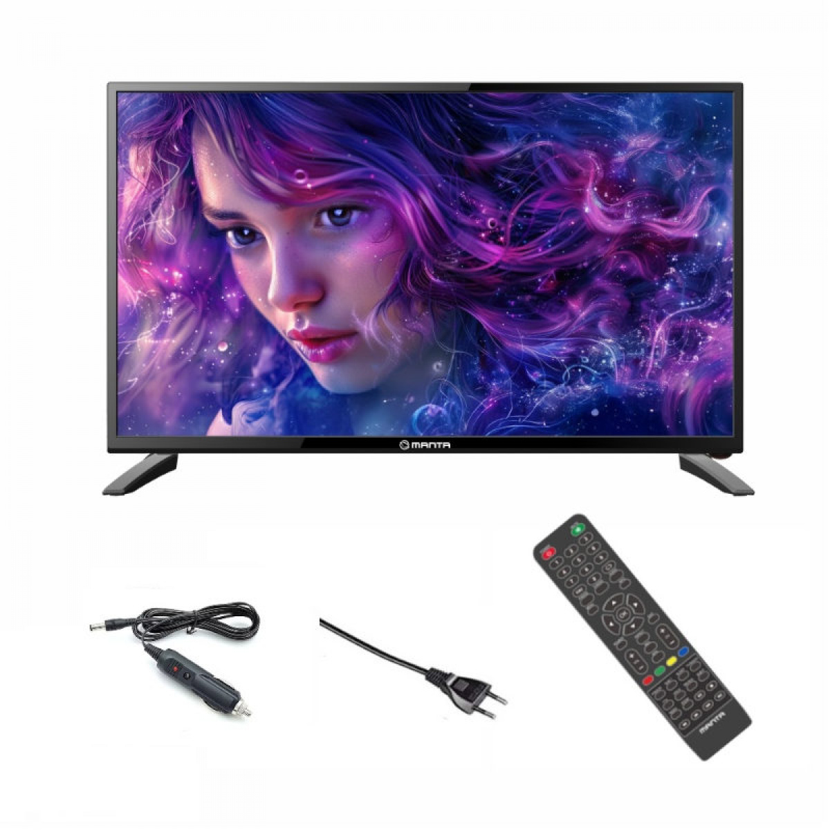 Manta LED-TV 24 tommer 12-230v i gruppen Campingvogn og autocamper / El - Elektronik / TV, Billede & Lyd / TV hos Campmarket (84284)