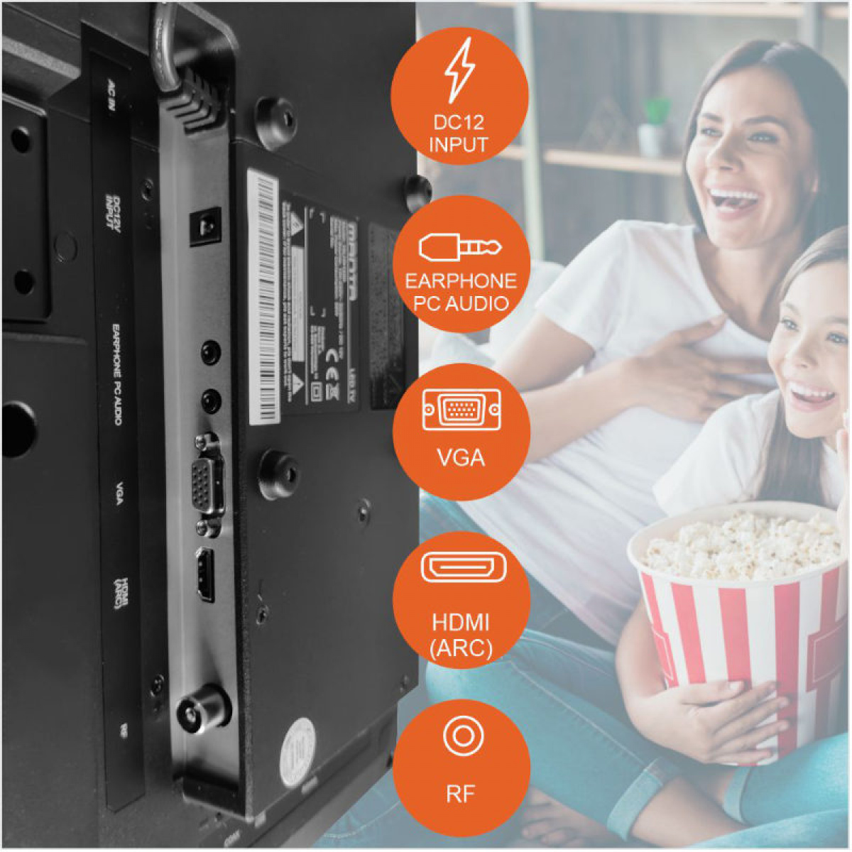 Manta LED-TV 24 tommer 12-230v i gruppen Campingvogn og autocamper / El - Elektronik / TV, Billede & Lyd / TV hos Campmarket (84284)