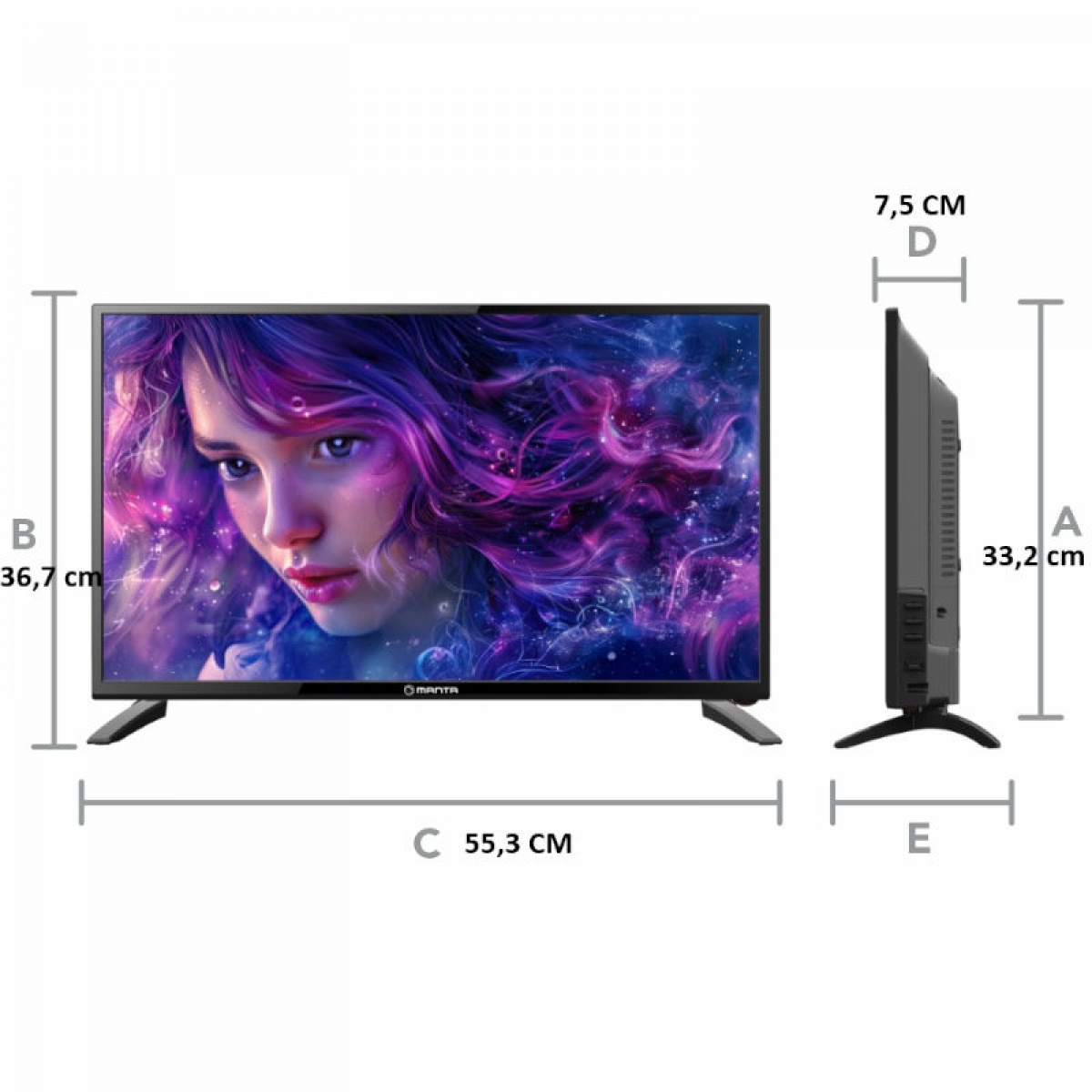 Manta LED-TV 24 tommer 12-230v i gruppen Campingvogn og autocamper / El - Elektronik / TV, Billede & Lyd / TV hos Campmarket (84284)
