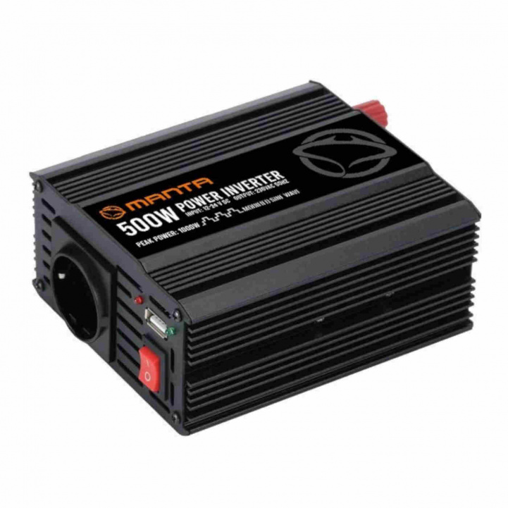 Manta Inverter 500 W i gruppen Campingvogn og autocamper / El - Elektronik / Batterier & Omformere / Inverter & Omformer / Omformer 12V Til 230V hos Campmarket (84287)