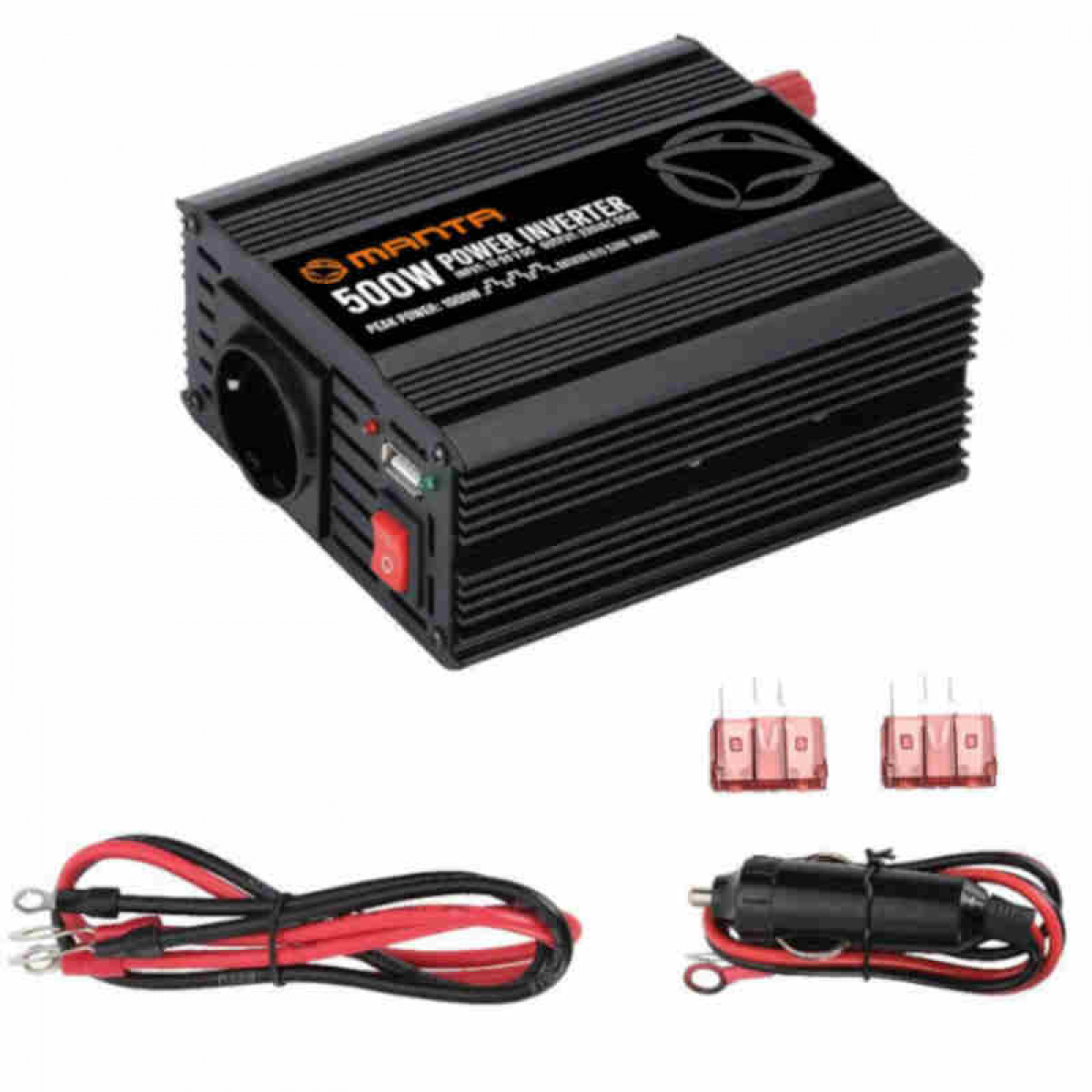 Manta Inverter 500 W i gruppen Campingvogn og autocamper / El - Elektronik / Batterier & Omformere / Inverter & Omformer / Omformer 12V Til 230V hos Campmarket (84287)