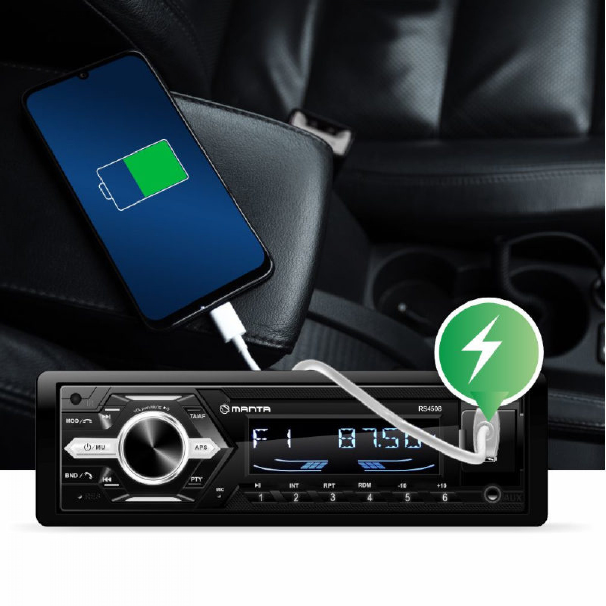Manta Bilradio Ottawa RS4508 i gruppen Campingvogn og autocamper / El - Elektronik / TV, Billede & Lyd hos Campmarket (84289)