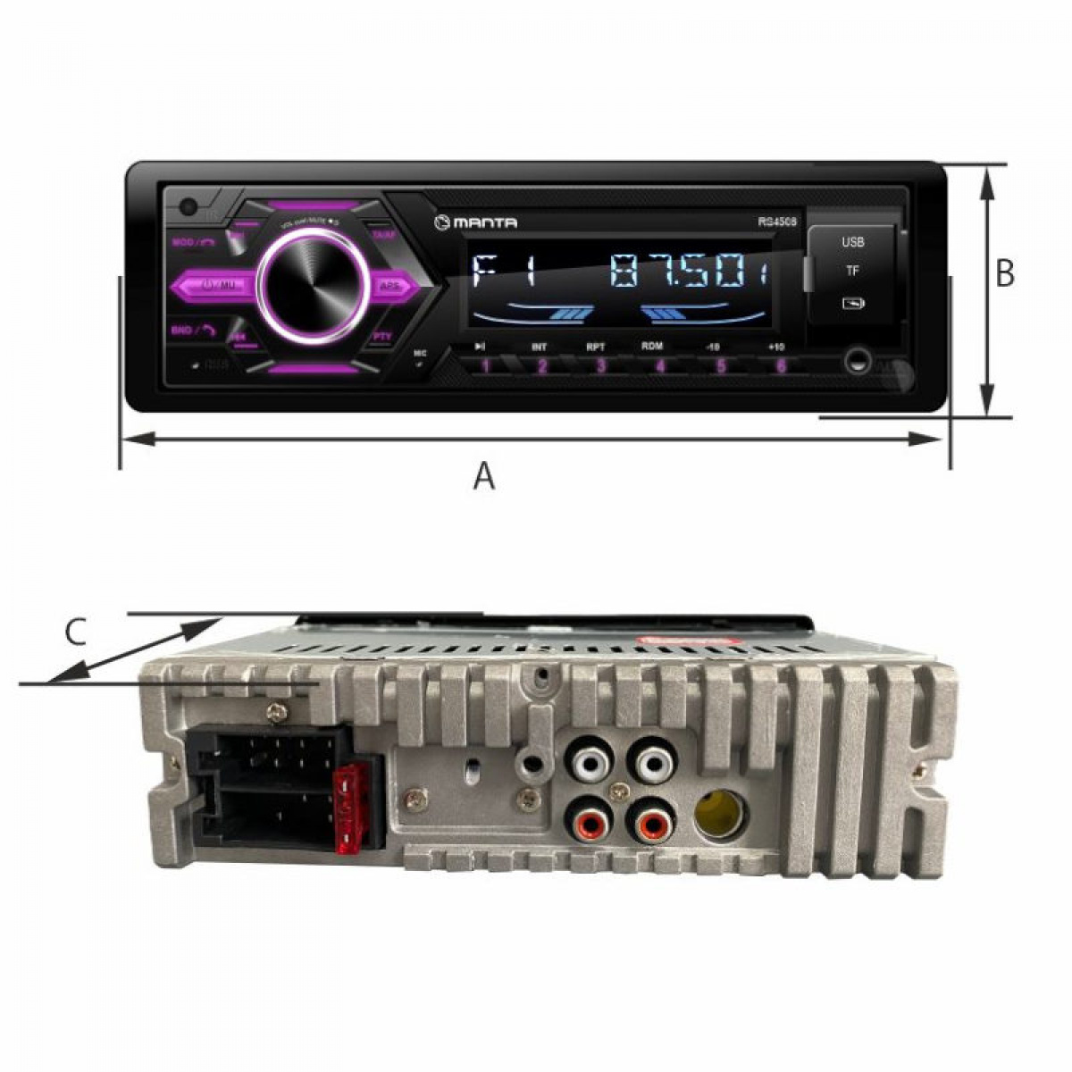 Manta Bilradio Ottawa RS4508 i gruppen Campingvogn og autocamper / El - Elektronik / TV, Billede & Lyd hos Campmarket (84289)