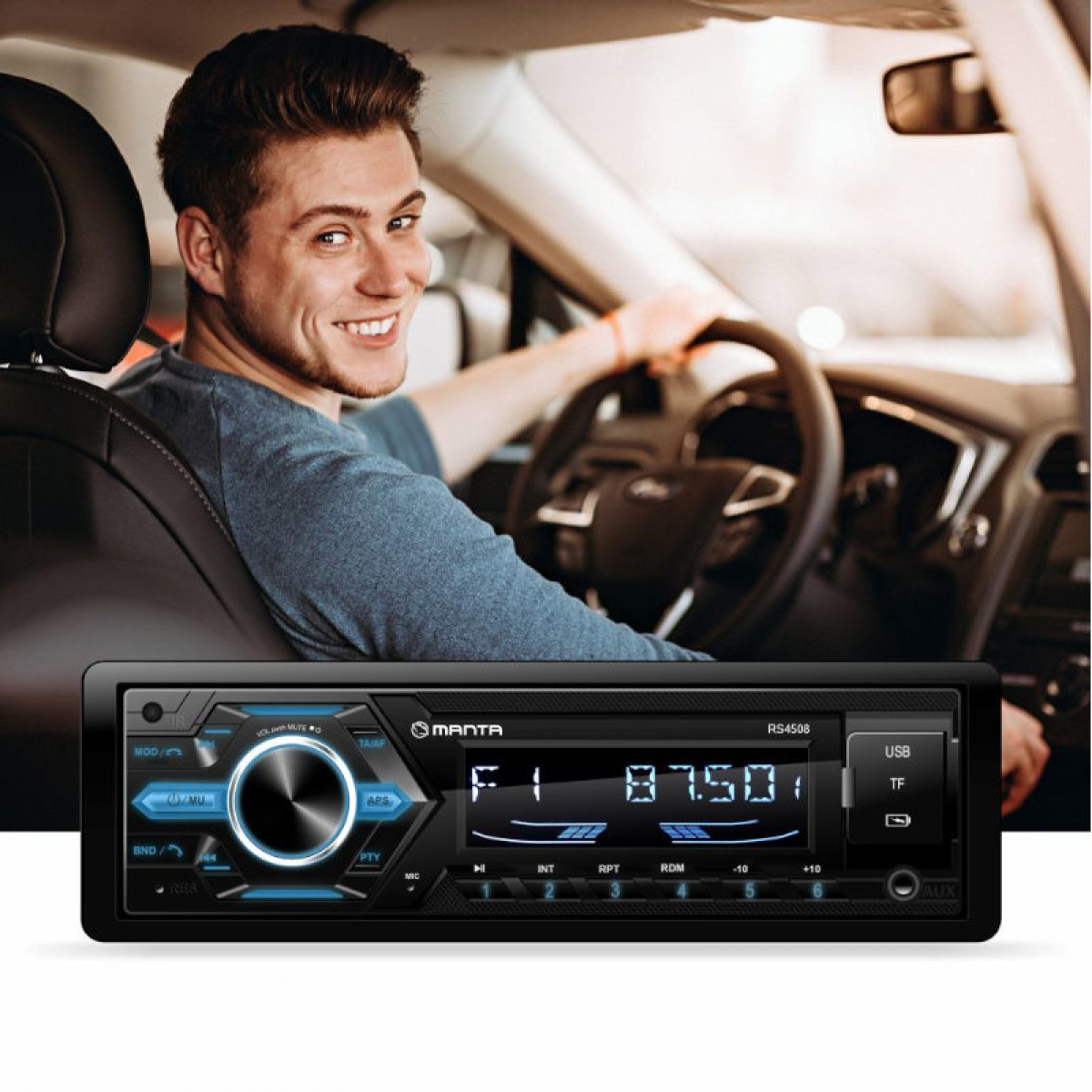 Manta Bilradio Ottawa RS4508 i gruppen Campingvogn og autocamper / El - Elektronik / TV, Billede & Lyd hos Campmarket (84289)