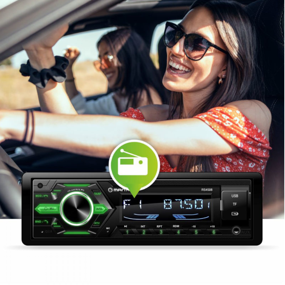 Manta Bilradio Ottawa RS4508 i gruppen Campingvogn og autocamper / El - Elektronik / TV, Billede & Lyd hos Campmarket (84289)