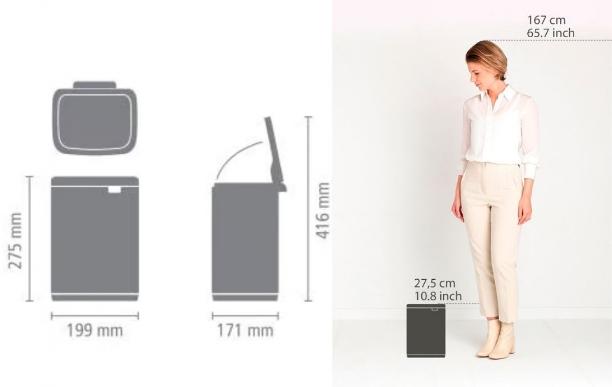 Brabantia Bo Affaldsspand 4L i gruppen Husholdning & Køkken / Vask Rengøring & Opvask / Rengøring hos Campmarket (84296)